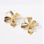 METAL FLOWER EARRINGS