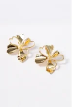 METAL FLOWER EARRINGS